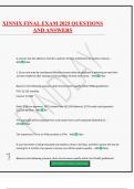 XINNIX FINAL EXAM 2025 QUESTIONS AND ANSWERS