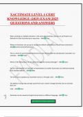XACTIMATE LEVEL 1 CERT KNOWLEDGE &lpar;2025&rpar; EXAM 2025 QUESTIONS AND ANSWERS