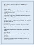 N322 Quiz 1 Kahoot Game Questions With Complete Solutions