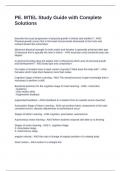 PE&period; MTEL Study Guide with Complete Solutions