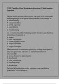 N322 Final Pre Class Worksheets Questions With Complete Solutions