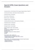Spanish MTEL Exam Questions and Answers