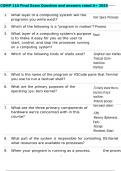 COMP 110 Final Exam Question and answers rated A&plus; 2025