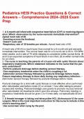 Pediatrics HESI Practice Questions & Correct Answers &ndash; Comprehensive 2024&ndash;2025 Exam Prep&period;pdf