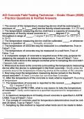 ACI Concrete Field Testing Technician &ndash; Grade I Exam &lpar;2025&rpar; &ndash; Practice Questions & Verified Answers&period;pdf