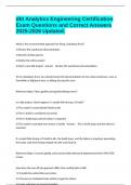dbt Analytics Engineering Certification Exam Questions and Correct Answers 2025-2026 Updated&period;