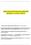 RBS EXAM QUESTIONS AND ANSWERS GRADED A&plus; LATEST UPDATE&period;