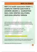 NUR 216 health assessment EXAM 4 &vert;  COMPLETE VERIFIED QUESTIONS &  ANSWERS GRADED A&plus; GUARANTEED  PASS &lpar;100&percnt; VERIFIED SOLUTIONS&rpar;  2025&sol;2026 UPDATED VERSION 