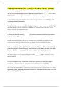Federal Government 2305 Exam 3 &vert;&vert; with 100&percnt; Correct Answers&period;