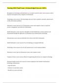 Nursing 1001 Final Exam &vert;&vert; Acknowledged Answers 100&percnt;&period;