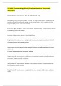 PN 1005 Pharmacology Final &vert;&vert; Possible Questions Accurately Answered&period;