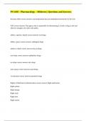 PN 1005 - Pharmacology &ndash; Midterm &vert;&vert; Questions and Answers&period;