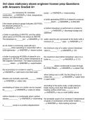 3rd class stationary steam engineer license prep Questions with Answers Graded A+