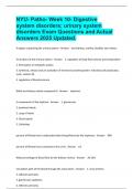 NYU- Patho- Week 10- Digestive system disorders&semi; urinary system disorders Exam Questions and Actual Answers 2025 Updated&period;