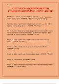 NJ TITLE EXAM QUESTIONS WITH  COMPLETE SOLUTIONS LATEST UPDATE