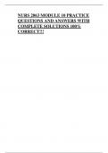 NURS 2063 MODULE 10 PRACTICE QUESTIONS AND ANSWERS WITH COMPLETE SOLUTIONS 100&percnt; CORRECT&excl;&excl;&excl;