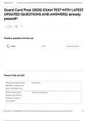 Guard Card Final &lpar;2025&rpar; EXAM TEST WITH LATEST UPDATED &lpar;QUESTIONS AND ANSWERS&rpar; already passed&excl;&excl;
