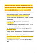 Florida Phlebotomy Technician Certification Exam Test  Questions And Correct Answers &lpar;Verified Answers&rpar; Plus  Rationales 2025&sol;2026 Q&A &vert; Instant Download Pdf