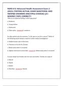 NURS 612 Advanced Health Assessment Exam 2 &lpar;2025&rpar; &lpar;TESTING ACTUAL EXAM QUESTIONS&rpar; AND VERIFIED ANSWERS &lpar;MULTIPLE CHOICES&rpar; &vert;&vert;A&plus; GRADED &vert;100&percnt; CORRECT&excl;&excl;