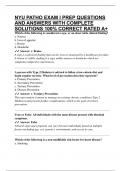 NYU PATHO EXAM I PREP QUESTIONS AND ANSWERS WITH COMPLETE SOLUTIONS 100&percnt; CORRECT RATED A&plus;