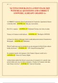 NJ TITLE INSURANCE LATEST EXAM 2025  WITH REAL QUESTIONS AND CORRECT  ANSWERS &vert; ALREADY GRADED A&plus;