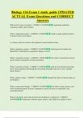 Biology 116 Exam 1 study guide ACTUL  UPDATED  Exam Questions and CORRECT  Answers