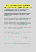 MAN 3303 Exam UPDATED ACTUAL  QUESTIONS AND CORRECT ANSWERS