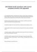 LBO Model Guide questions with correct complete answers full upgraded&period;