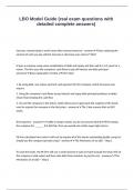 LBO Model Guide &lpar;real exam questions with detailed complete answers&rpar;