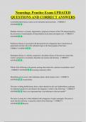 Neurology Practice Exam UPDATED  QUESTIONS AND CORRECT ANSWERS