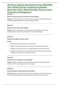 ATI Tissue Integrity Nursing Exam Prep 2025&sol;2026 &vert; 150&plus; Verified Practice Questions & Detailed Rationales &vert; Skin&comma; Wound Healing&comma; Pressure Injury Prevention & Management