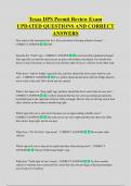 Texas DPS Permit Review Exam  UPDATED QUESTIONS AND CORRECT  ANSWERS