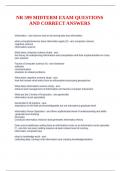 NR 599 MIDTERM EXAM QUESTIONS AND CORRECT ANSWERS