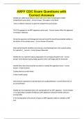 ARFF CDC Exam Questions with Correct Answers