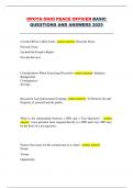 OPOTA OHIO PEACE OFFICER BASIC  QUESTIONS AND ANSWERS 2025