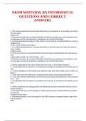NR599 MIDTERM&comma; RN INFORMATCIS QUESTIONS AND CORRECT ANSWERS