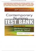  Contemporary Nursing &ndash; 8th Edition by Cherry &ndash; Complete Test Bank with Correct Answers &lpar;2025&ndash;2026 Edition&rpar;