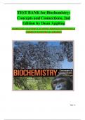 Biochemistry&colon; Concepts and Connections 2nd Edition - Test Bank by Appling &lpar;All Chapters Covered&rpar;