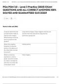 PGA PGM 3&period;0 - Level 3 Practice &lpar;2025&rpar; EXAM QUESTIONS AND ALL CORRECT ANSWERS 100&percnt; SOLVED AND GUARANTEED SUCCESS&excl;&excl;