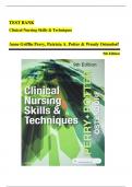 Clinical Nursing Skills & Techniques &ndash; 9th Edition by Anne Griffin Perry&comma; Patricia A&period; Potter&comma; and Wendy Ostendorf &ndash; Complete Test Bank with Answers
