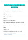 RAMP Certification Test 2026 Questions and Answers