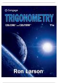 &lbrack; TESTBANK &rsqb; for Trigonometry &comma; Ron Larson 11th Edition - Instant Download TESTBANK