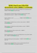 B250G Final Exam UPDATED  QUESTIONS AND CORRECT ANSWERS