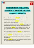SCIE 326 UNITS 9-15 ACTUAL 2025&sol;2026 QUESTIONS AND 100&percnt; CORRECT ANSWERS