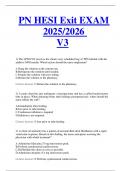 PN HESI Exit EXAM 2025&sol;2026 V3