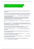 COMEDY SAFE DRIVER EXAM QUESTIONS AND ANSWERS &vert; GRADED A