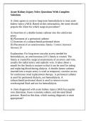 Acute Kidney Injury Nclex Questions With Complete Solutions