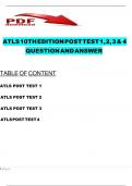ATLS 10th Edition Post Test 1&comma; 2&comma; 3 & 4 &lpar;Latest 2025 &sol; 2026 Update&rpar; Questions and Verified Answers &vert; 100&percnt; Correct &vert; Grade A&plus;