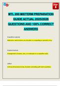 MTL 200 MIDTERM PREPARATION GUIDE ACTUAL 2025&sol;2026 QUESTIONS AND 100&percnt; CORRECT ANSWERS