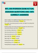 MTL 200 RYERSON EXAM ACTUAL 2025&sol;2026 QUESTIONS AND 100&percnt; CORRECT ANSWERS